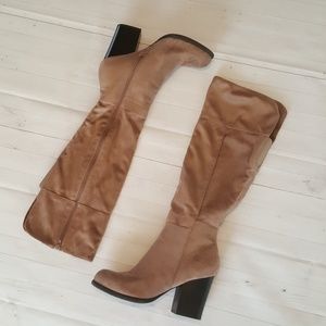 Gorgeous camel colored knee-high boots
